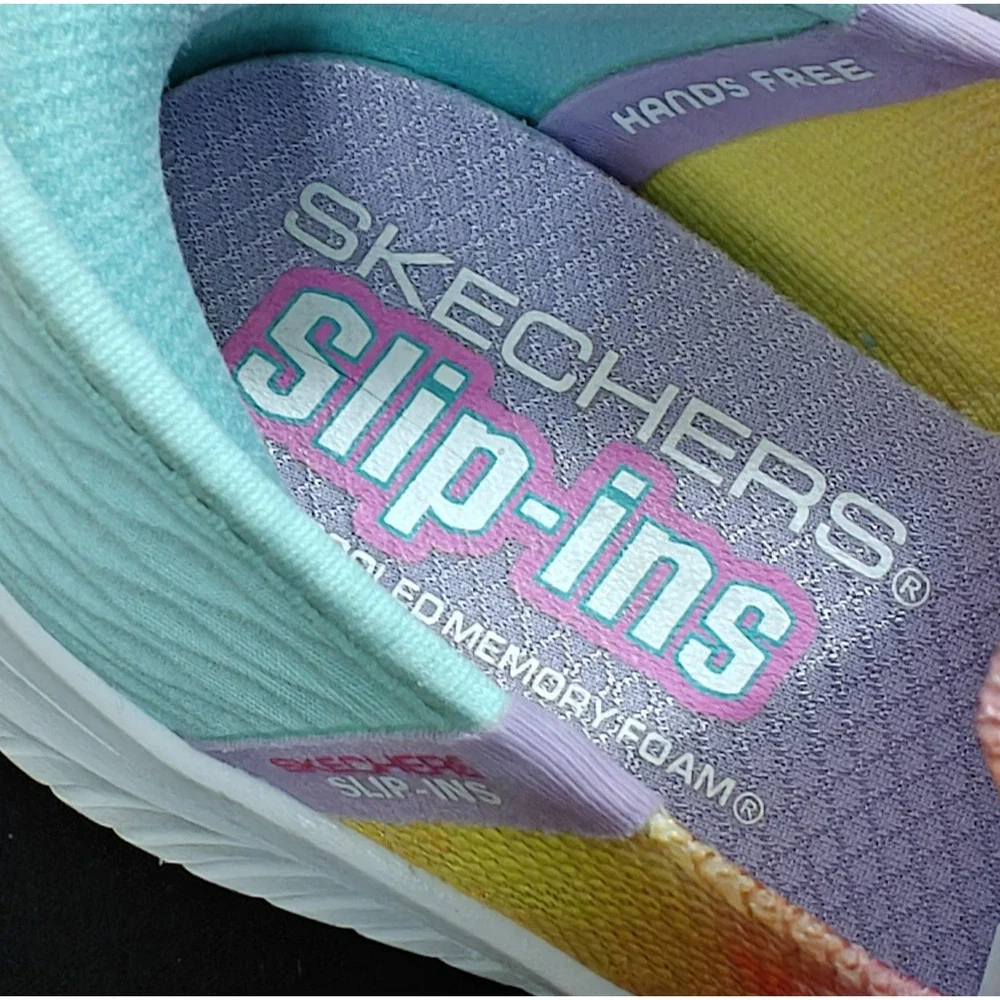 Skechers Slip-Ins Ultra Flex 3.0 Pastel Cloud Sneakers Girls Size 4.5 Kids Shoes
